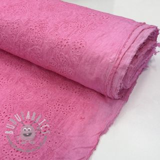 Tessuto di cotone VOILE EMBROIDERY Vintage fuchsia