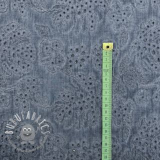Tessuto di cotone VOILE EMBROIDERY Vintage jeans