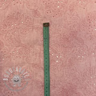 Tessuto di cotone VOILE EMBROIDERY Vintage rose