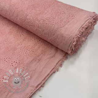 Tessuto di cotone VOILE EMBROIDERY Vintage rose