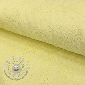 Tessuto di cotone VOILE EMBROIDERY Vintage yellow