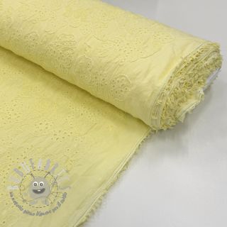 Tessuto di cotone VOILE EMBROIDERY Vintage yellow