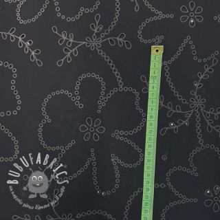 Tessuto di cotone VOILE Puffy black
