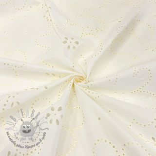 Tessuto di cotone VOILE Puffy off white