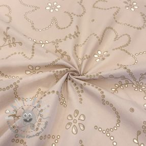 Tessuto di cotone VOILE Puffy beige