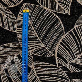 Tessuto decorativo jacquard Malia noir lin