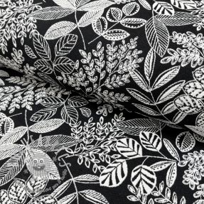 Tessuto decorativo jacquard Valerian allover noir