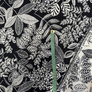 Tessuto decorativo jacquard Valerian allover noir