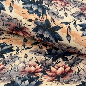 Mussola/Doppia garza Dreamy flowers design E digital print