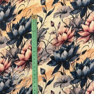 Mussola/Doppia garza Dreamy flowers design E digital print