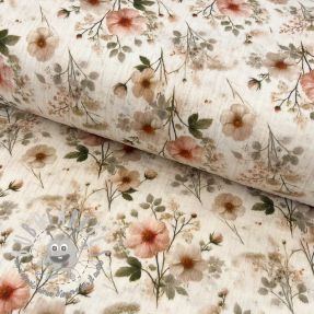 Mussola/Doppia garza Stylish flowers design A digital print