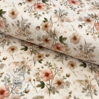 Mussola/Doppia garza Stylish flowers design A digital print