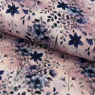 Mussola/Doppia garza Stylish flowers design B digital print