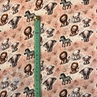 Mussola/Doppia garza Safari buddys design C digital print