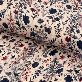 Mussola/Doppia garza Flower sea design E digital print