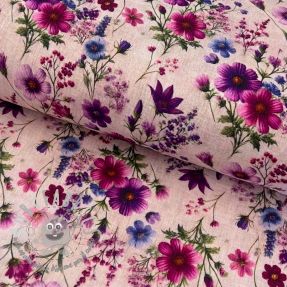 Mussola/Doppia garza Flower sea design D digital print