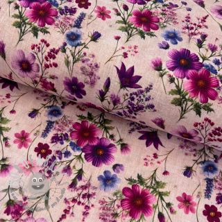 Mussola/Doppia garza Flower sea design D digital print