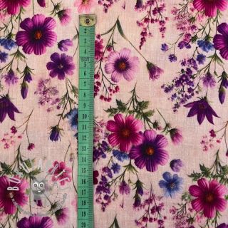 Mussola/Doppia garza Flower sea design D digital print