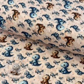Mussola/Doppia garza Baby dino design A digital print