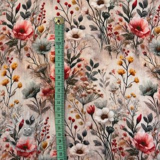 Mussola/Doppia garza Stylish flowers design C digital print