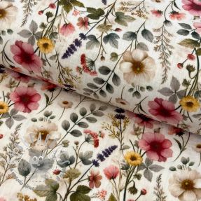 Mussola/Doppia garza Stylish flowers design D digital print