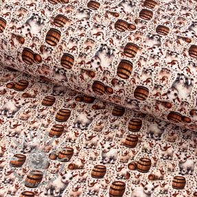 Mussola/Doppia garza Little farm animals design B digital print