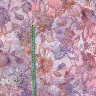 Tessuto di cotone TIE DYE EMBROIDERY Swingy design D