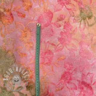 Tessuto di cotone TIE DYE EMBROIDERY Swingy design B