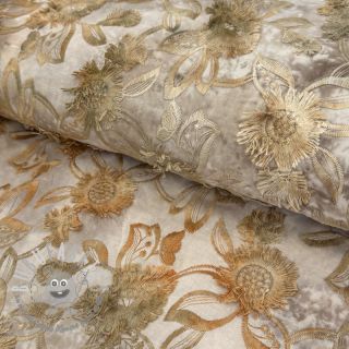 Tessuto di cotone TIE DYE EMBROIDERY Swingy design A