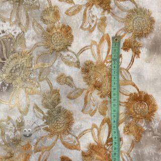 Tessuto di cotone TIE DYE EMBROIDERY Swingy design A