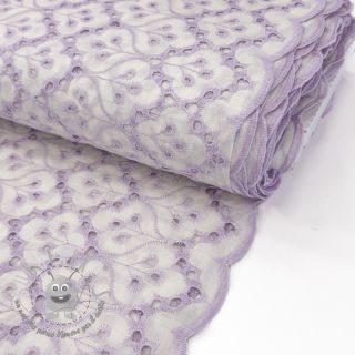Tessuto di cotone EMBROIDERY Lilian purple