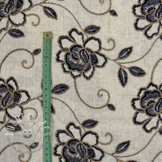 Viscosa con lino Lizzy FLORAL naturels