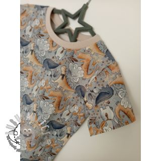 Jersey Happy dinos grey digital print