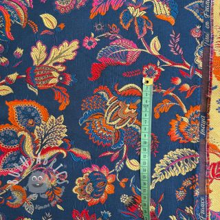 Tessuto decorativo jacquard Inaya bleu