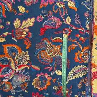 Tessuto decorativo jacquard Inaya bleu