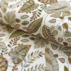 Tessuto decorativo jacquard Euphoria blanc kaki