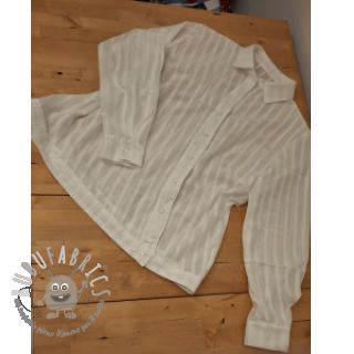 Tessuto di cotone VOILE LUREX Stripe white