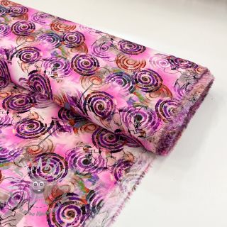 Viscosa RAYON POPLIN Feathers design G digital print