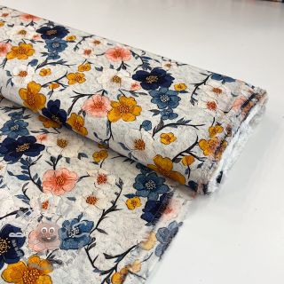 Viscosa RAYON POPLIN Flowy flowers design C digital print