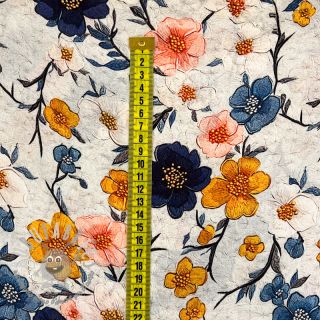 Viscosa RAYON POPLIN Flowy flowers design C digital print