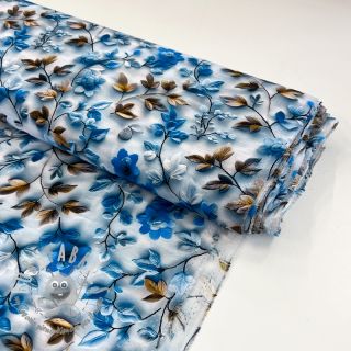 Viscosa RAYON POPLIN Flowy flowers design E digital print
