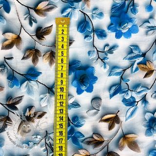 Viscosa RAYON POPLIN Flowy flowers design E digital print