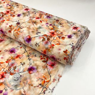 Viscosa RAYON POPLIN Bright flowers design G digital print