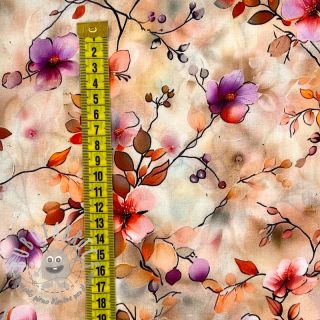 Viscosa RAYON POPLIN Bright flowers design G digital print