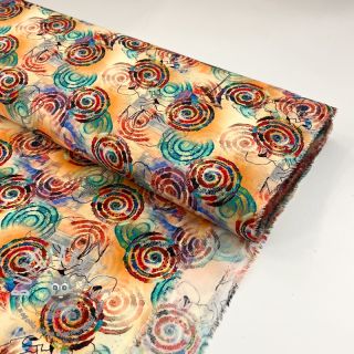 Viscosa RAYON POPLIN Feathers design D digital print