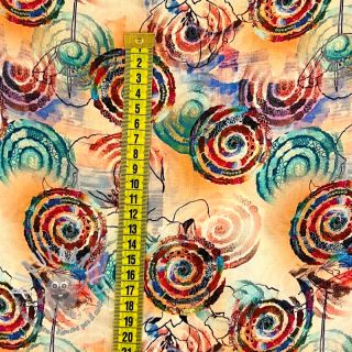 Viscosa RAYON POPLIN Feathers design D digital print