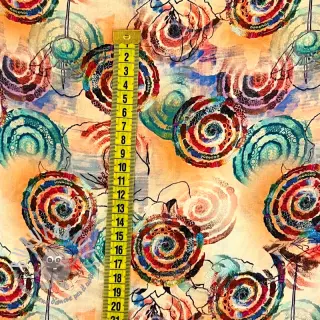Viscosa RAYON POPLIN Feathers design D digital print