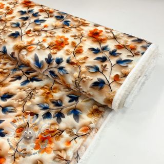 Viscosa RAYON POPLIN Flowy flowers design F digital print