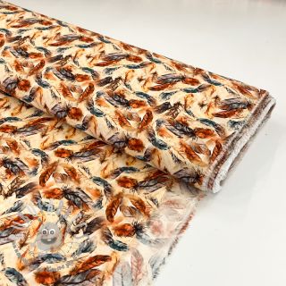 Viscosa RAYON POPLIN Feathers design C digital print