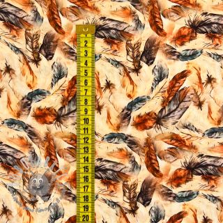 Viscosa RAYON POPLIN Feathers design C digital print